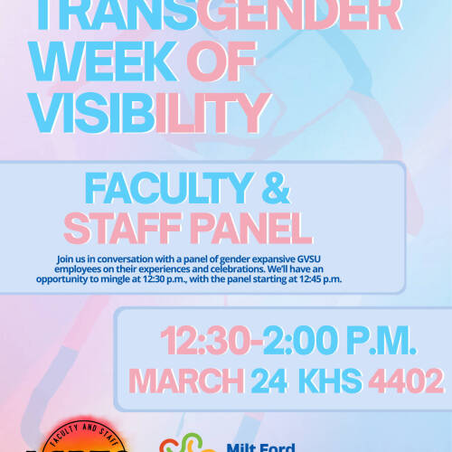 light pink and blue flyer with trans solidarity fist